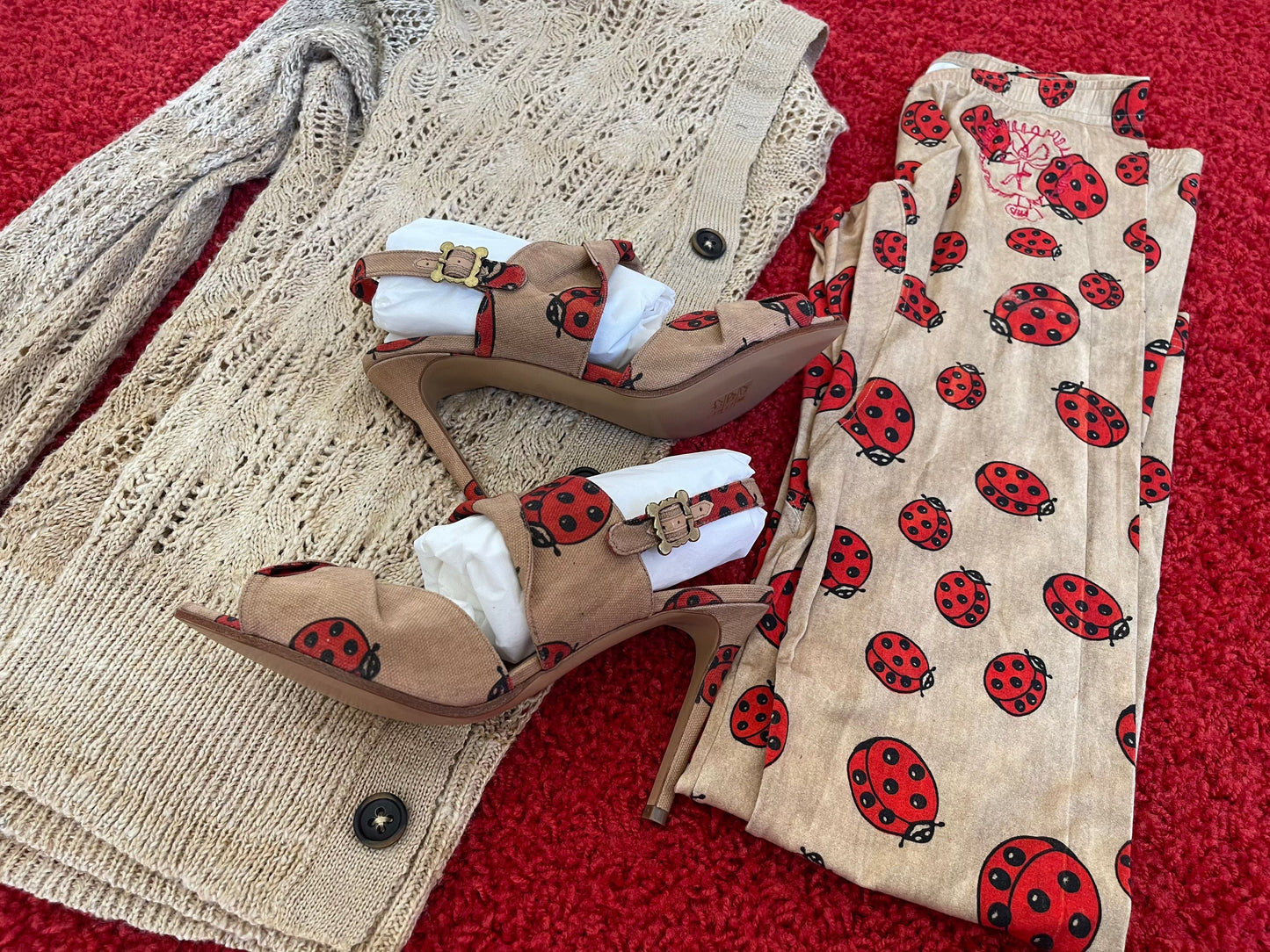 NEW Vivienne Westwood SS16 KNIT CARDIGAN BEIGE S/M 100% SILK