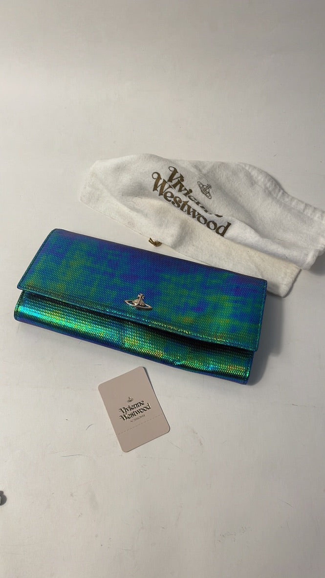 Vivienne Westwood TRAVEL WALLET SPECIAL POUCHES EMERALD NWT