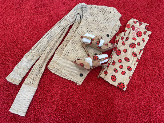 NEW Vivienne Westwood SS16 KNIT CARDIGAN BEIGE S/M 100% SILK