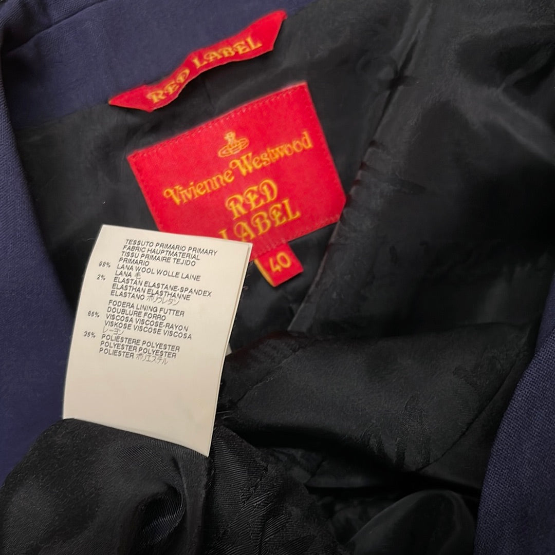 Vivienne Westwood SS2011 Vintage Navy Blue Suit IT40