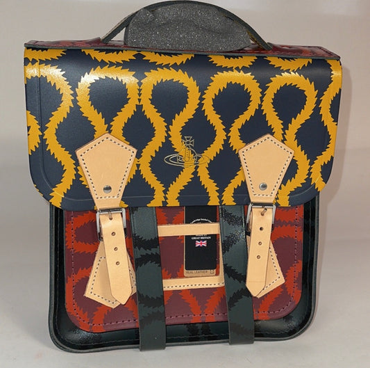 Vivienne Westwood Cambridge Small Portrait Backpack Squiggle patchwork AW16