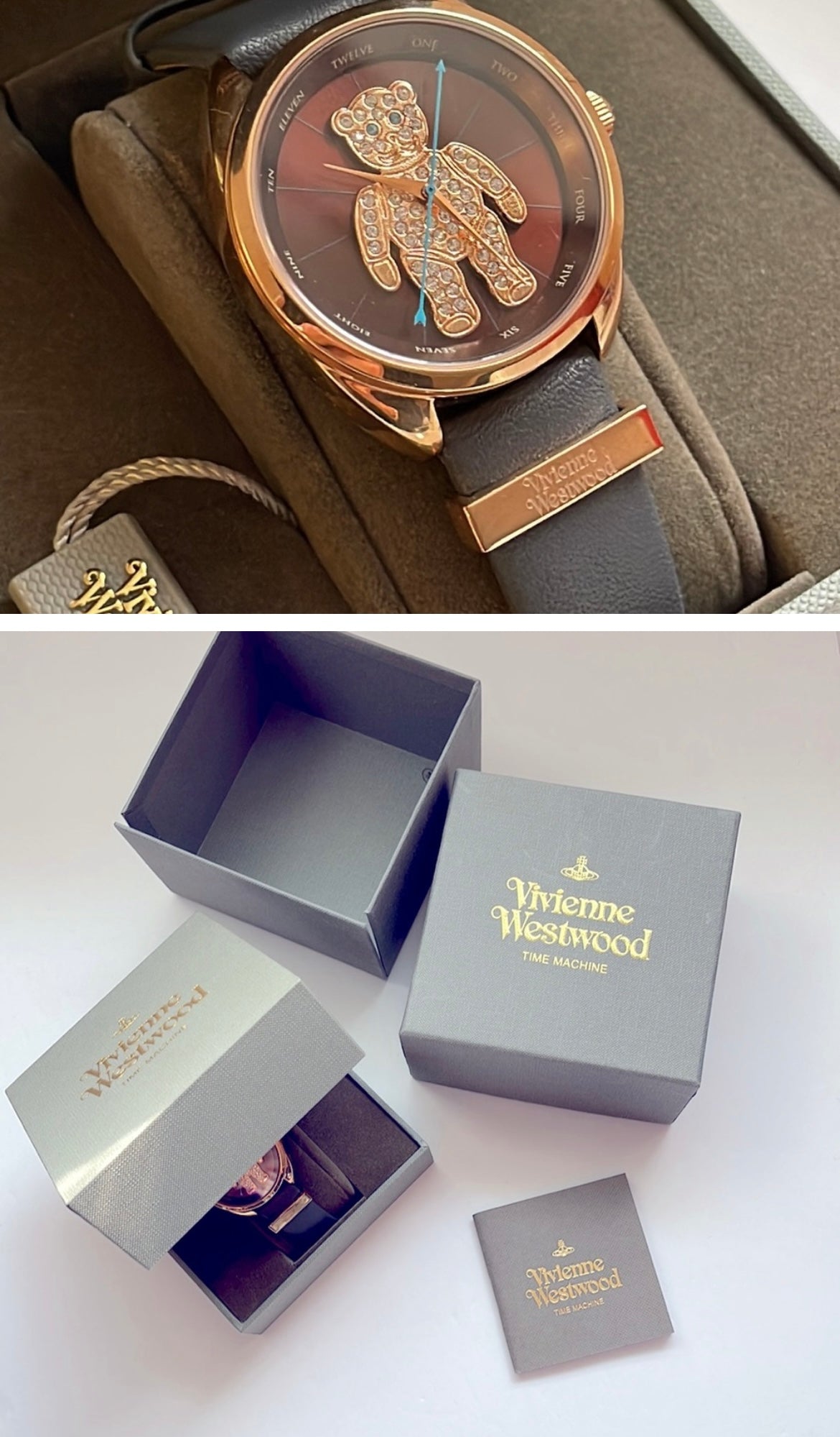 Vivienne Westwood brand new Crazy Teddy Bear Swarovski rose gold rare