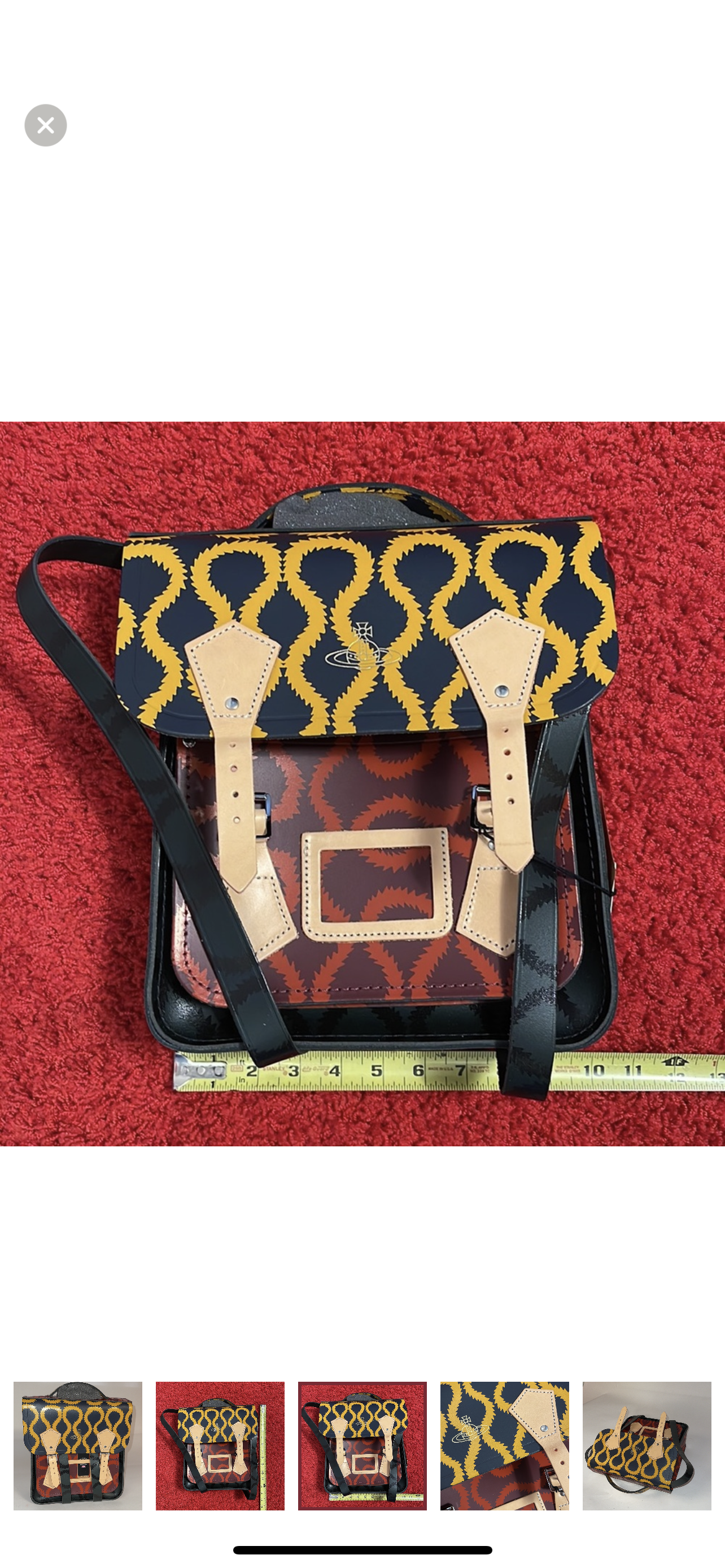 Vivienne Westwood Cambridge Small Portrait Backpack Squiggle patchwork AW16