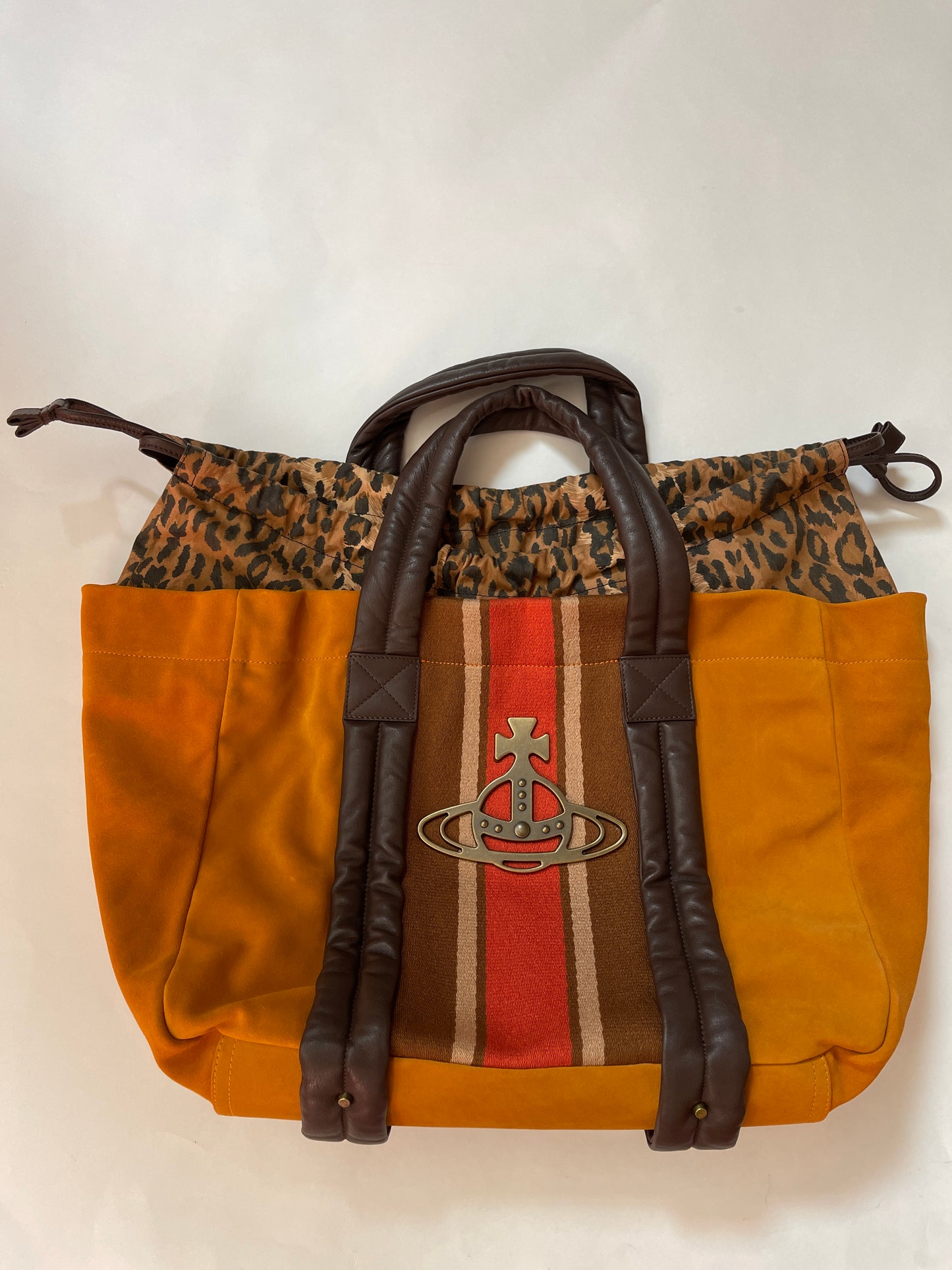 Vivienne Westwood HILARY TOTE BAG MUSTARD SUEDE NWT