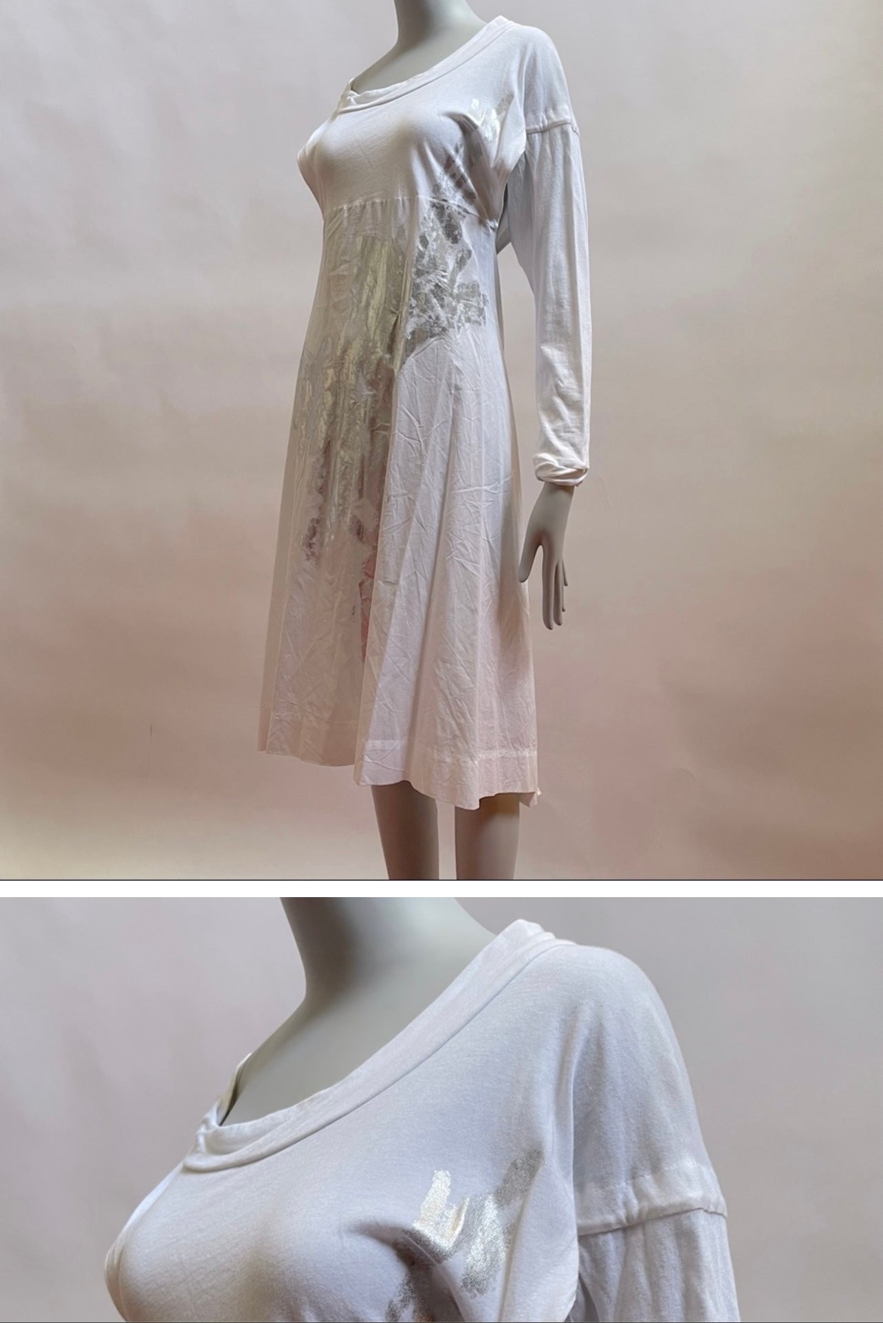 Vivienne Westwood white toga+burgundy dress/shorts