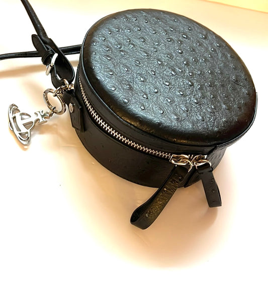 Vivienne Westwood Johanna Round Bag in blk leather NWT