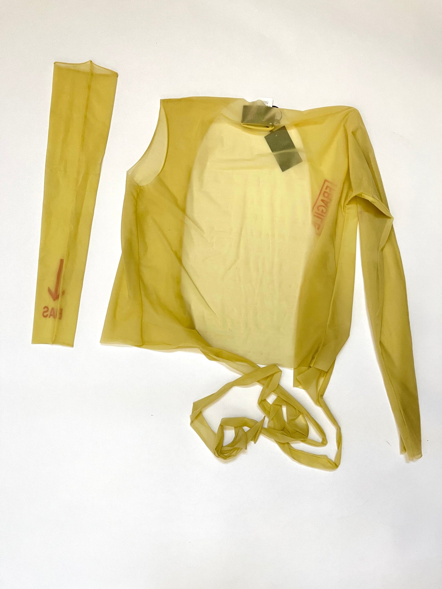 Jean Paul Gaultier Y2K Cross Wrap sheer Crop top VINTAGE