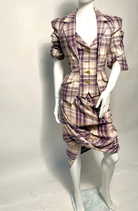 Vivienne Westwood 2011 Set of Double Blazer + Skirt draping