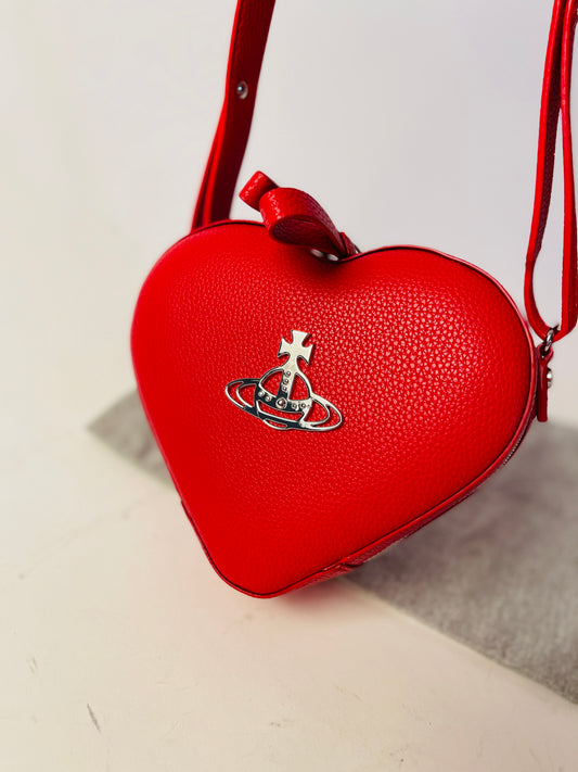 Vivienne Westwood Johanna heart crossbody Bag Red NWT
