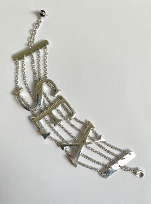 Vivienne Westwood Iconic SEX Bracelet in Silver Brand New