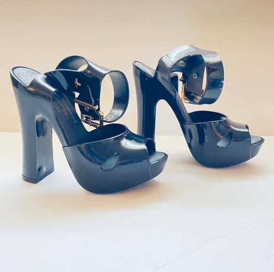 Vivienne Westwood blk Melissa hells size IT 37