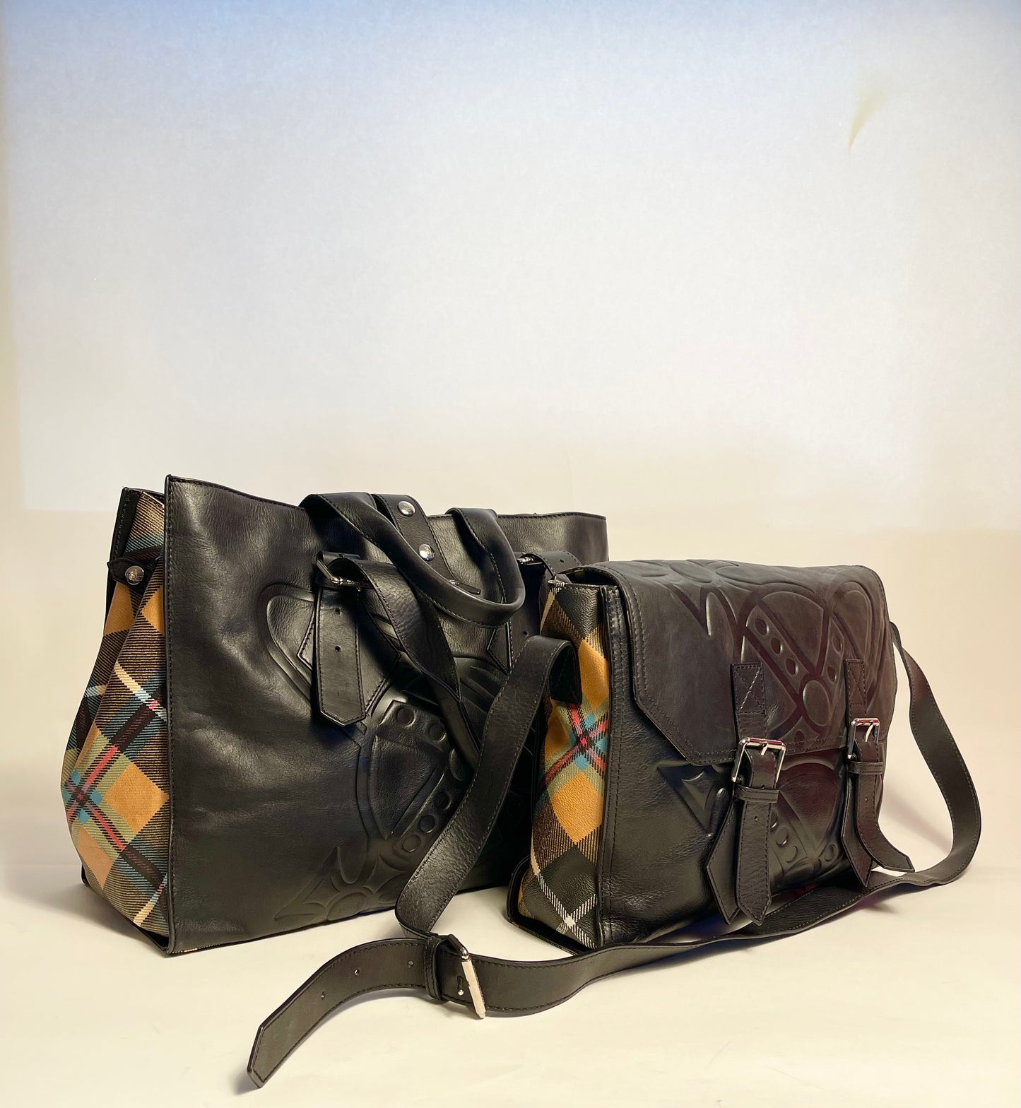 Vivienne Westwood AW15 RARE VINTAGE CHARLIE TARTAN HUGE TOTE UNISEX