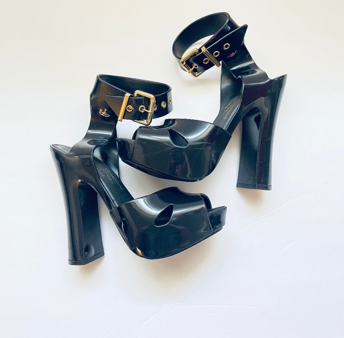 Vivienne Westwood blk Melissa hells size IT 37