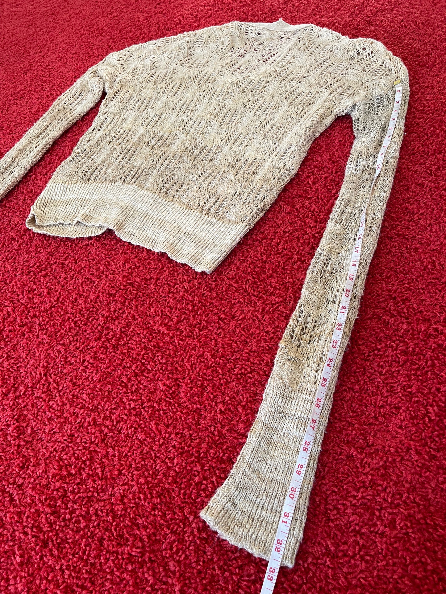 NEW Vivienne Westwood SS16 KNIT CARDIGAN BEIGE S/M 100% SILK