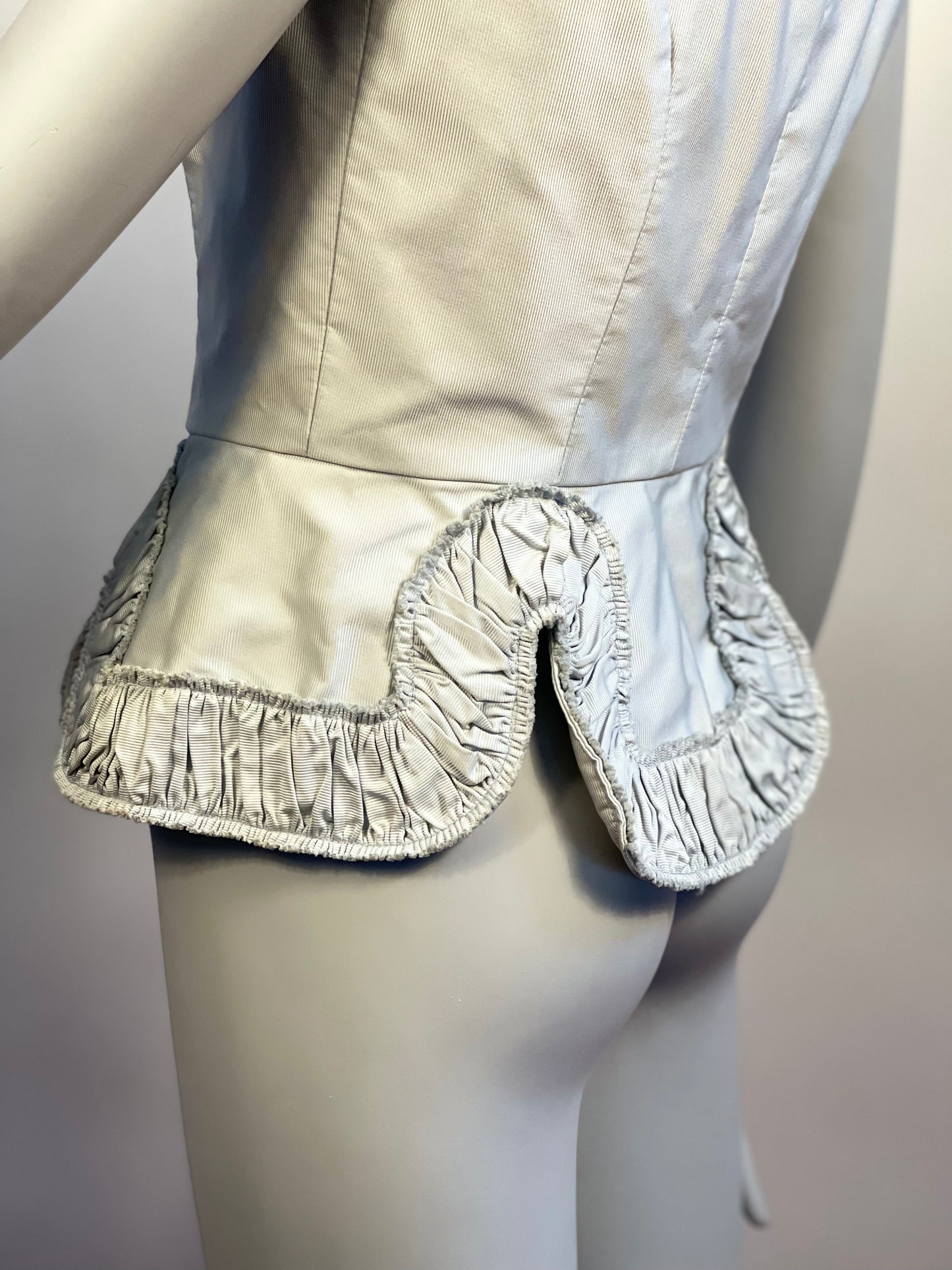 Vivienne Westwood SS15 Red Label Light Grey Corset IT 40 New