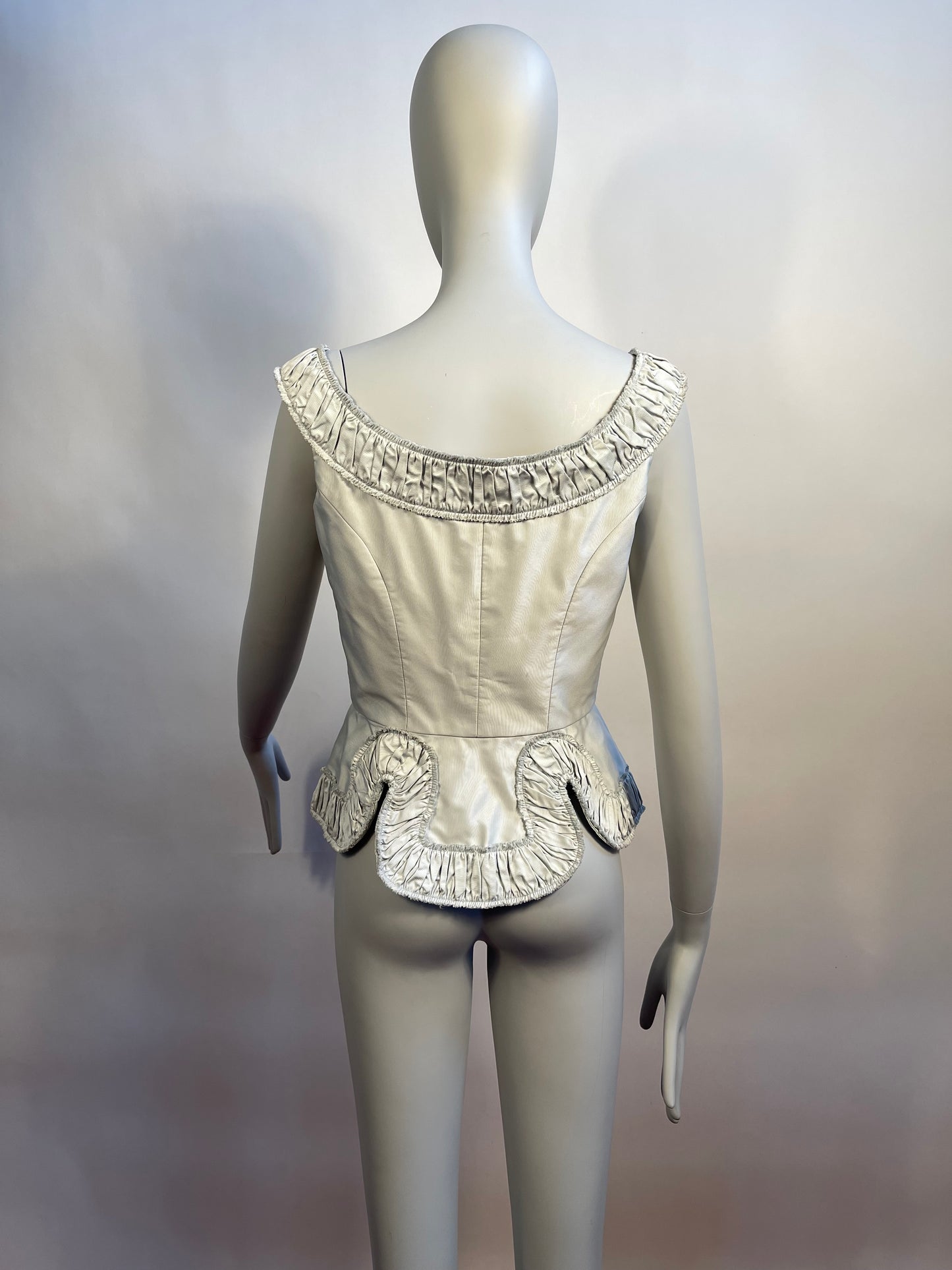 Vivienne Westwood SS15 Red Label Light Grey Corset IT 40 New
