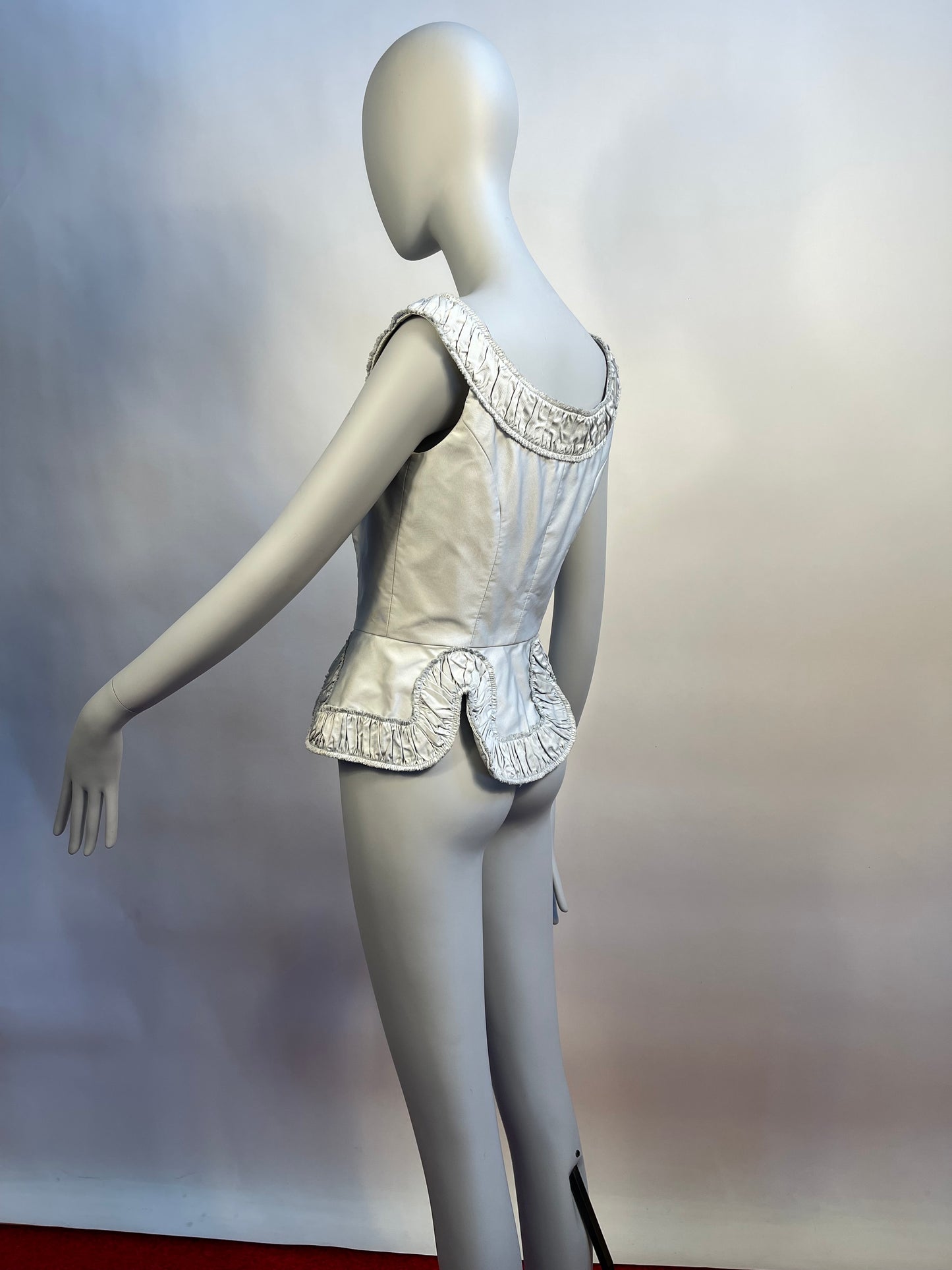 Vivienne Westwood SS15 Red Label Light Grey Corset IT 40 New