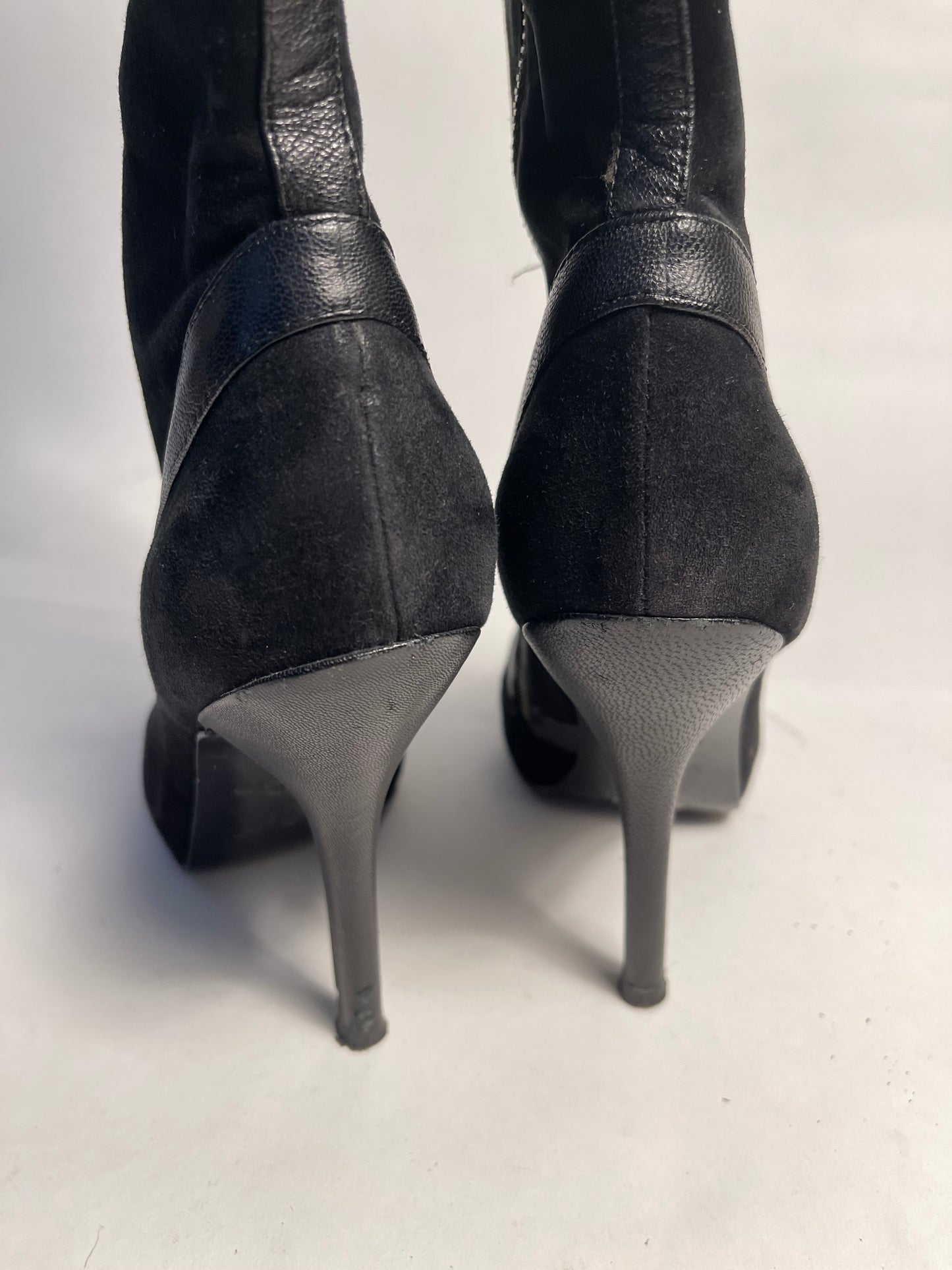 Vivienne Westwood Haven over the knee blk leather and suede boots IT 37