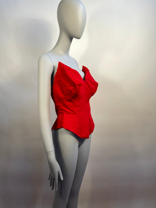 Vivienne Westwood SS18 WILMA CORSET TOP RED NWT IT 42