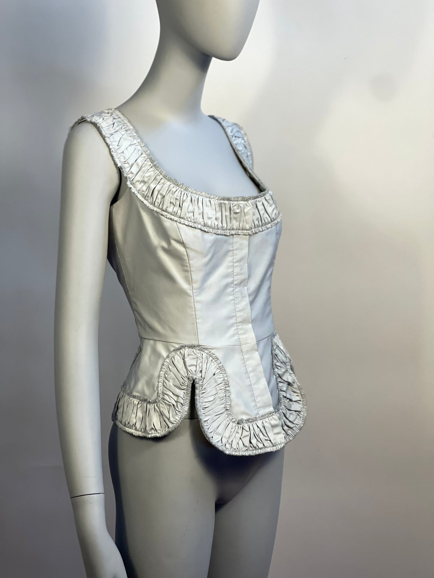 Vivienne Westwood SS15 Red Label Light Grey Corset IT 40 New