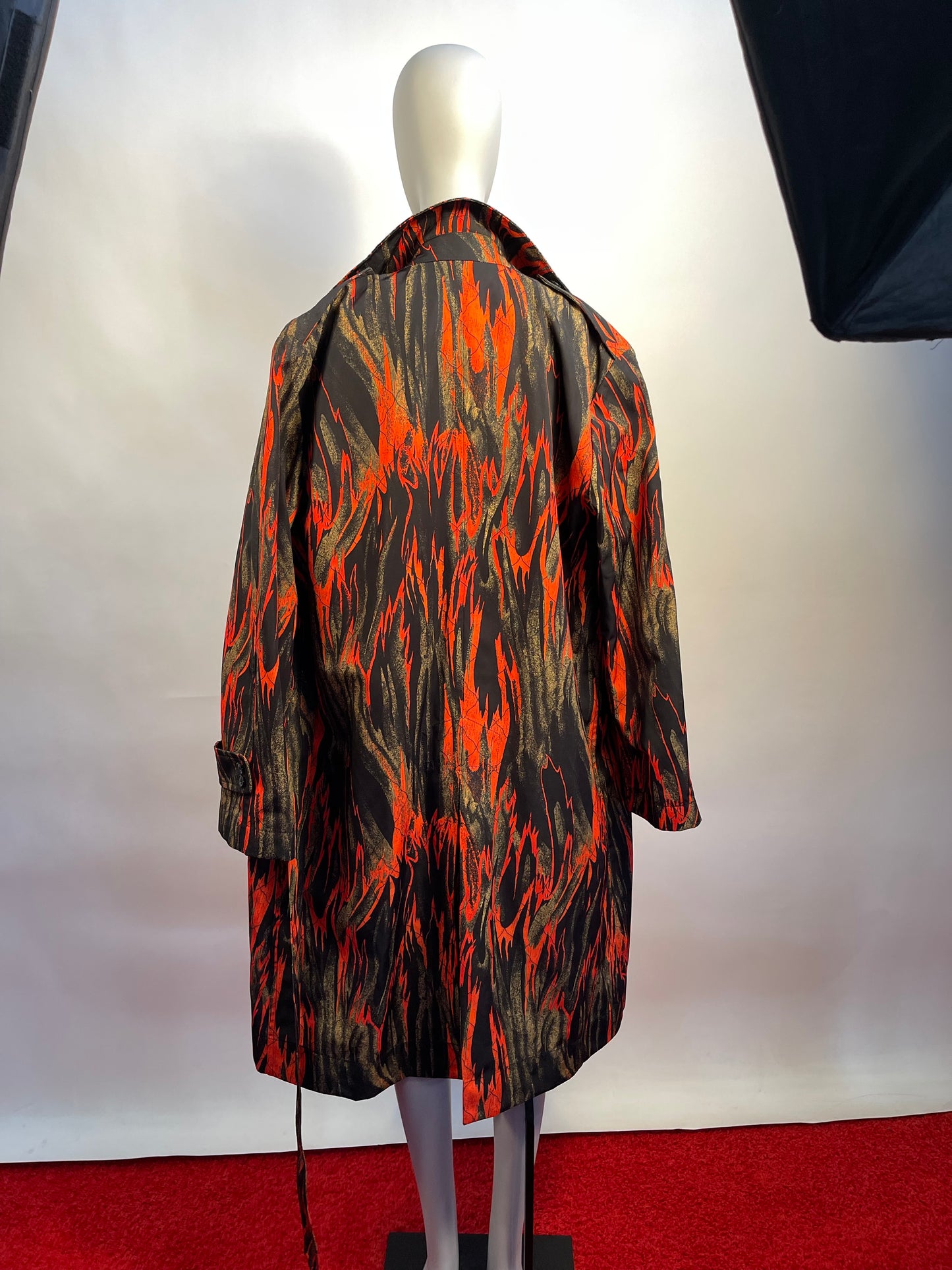 Vivienne Westwood BEN TRENCH COAT FLAMES PRINT NWT MEDIUM