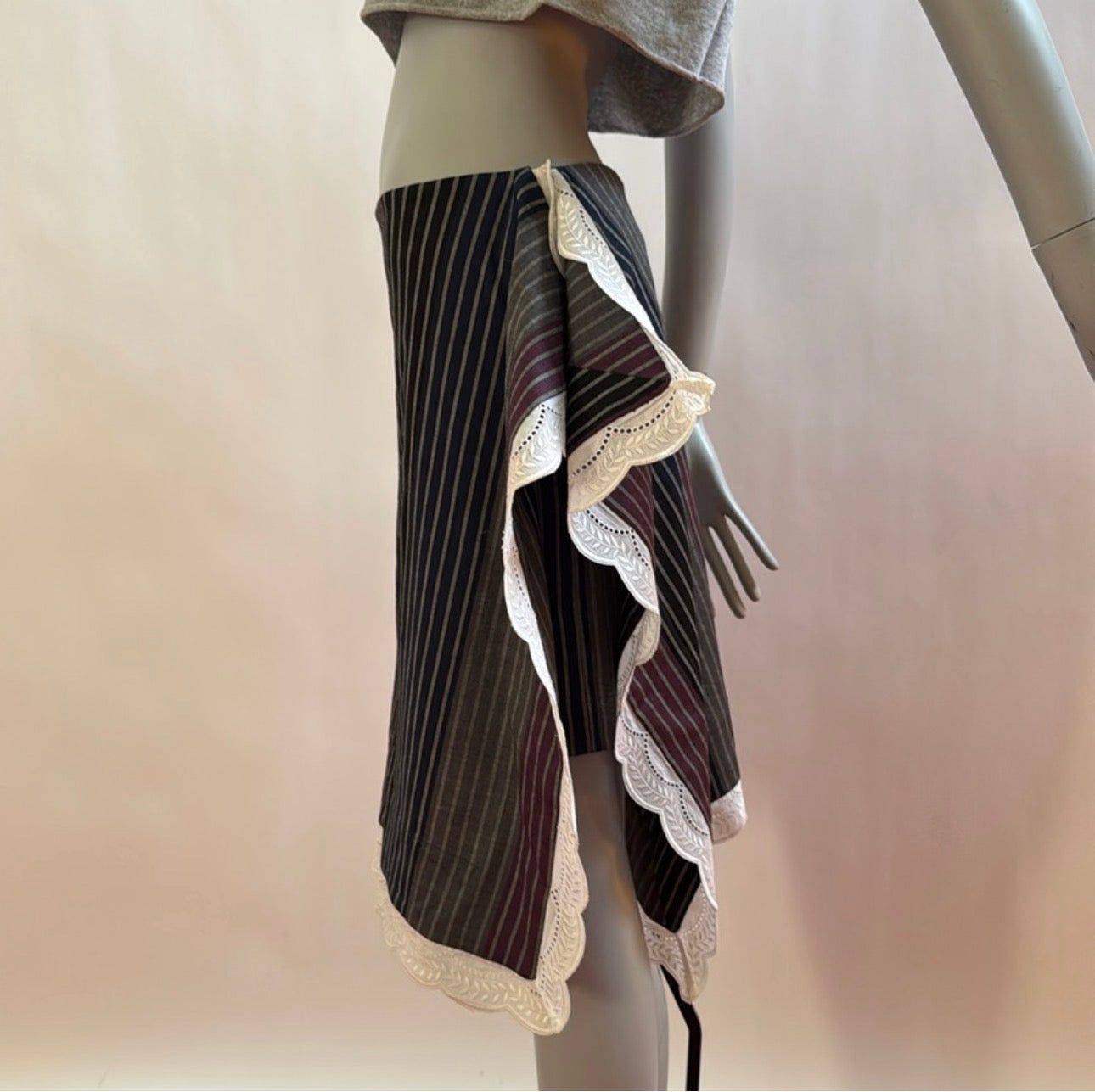 Vivienne Westwood RARE VINTAGE RED LABEL stripe SKIRT AW2010 IT 40 brand new