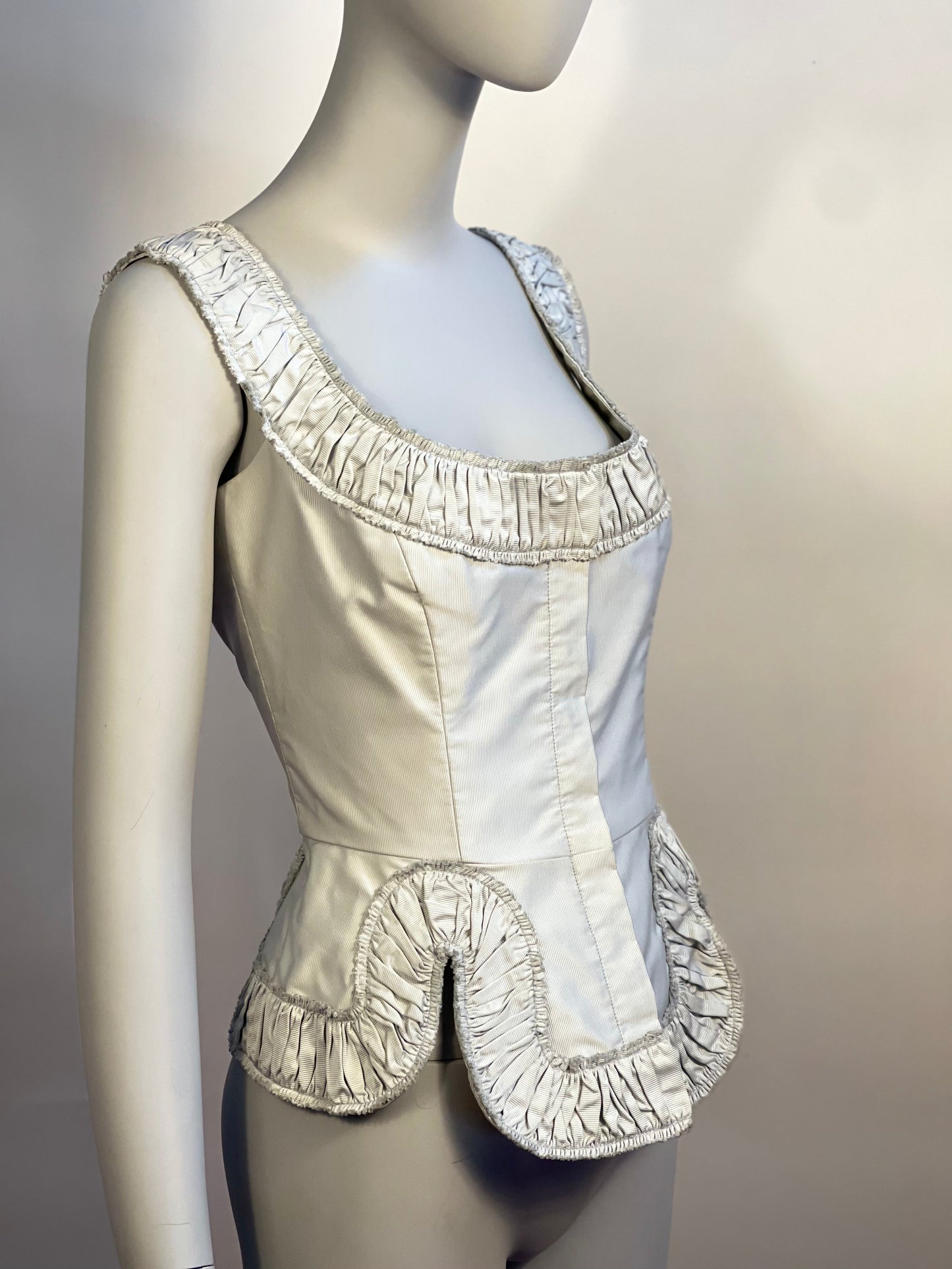 Vivienne Westwood SS15 Red Label Light Grey Corset IT 40 New