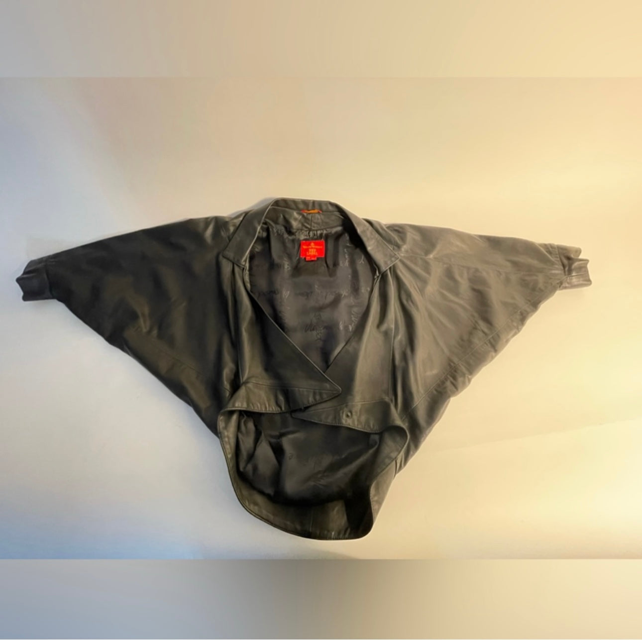 Vivienne Westwood FW13 RED LABEL BLK LEATHER JKT IT40