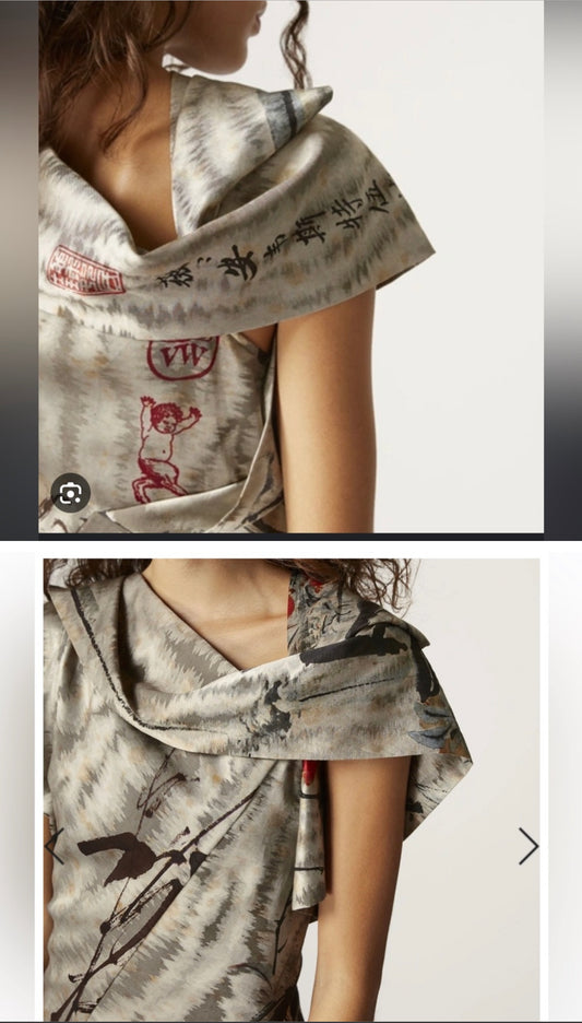 Vivienne Westwood AMNESIA DRESS CHINESE PEONY PRINT NWT IT40 US4