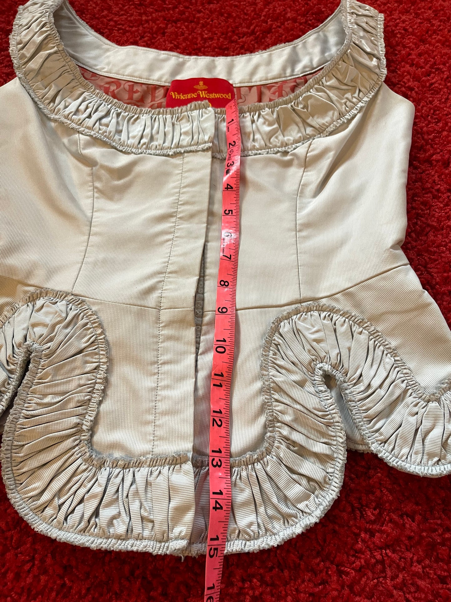Vivienne Westwood SS15 Red Label Light Grey Corset IT 40 New