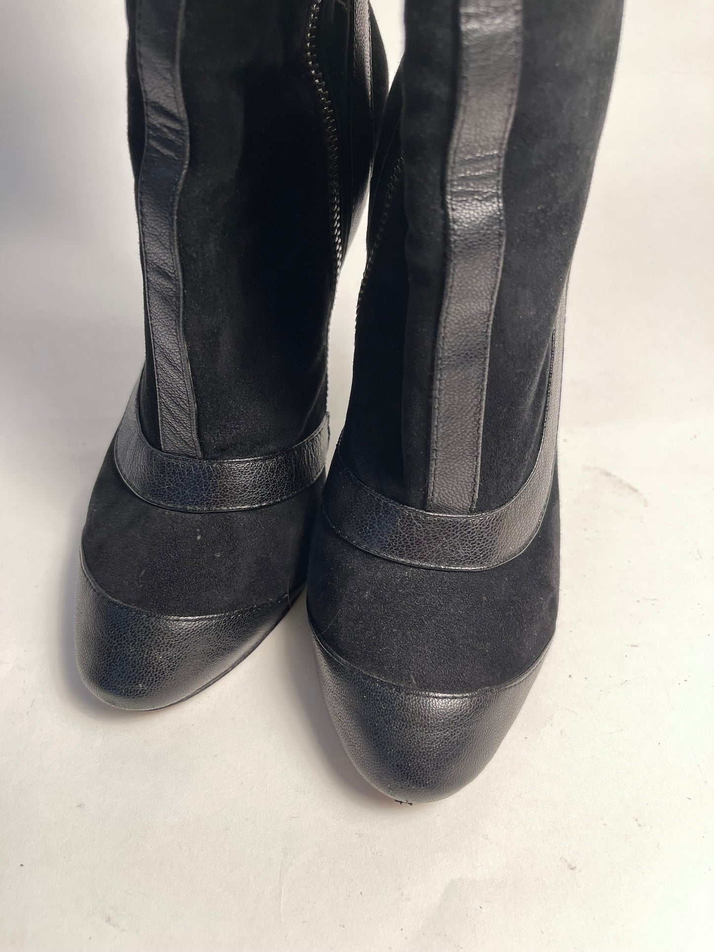 Vivienne Westwood Haven over the knee blk leather and suede boots IT 37