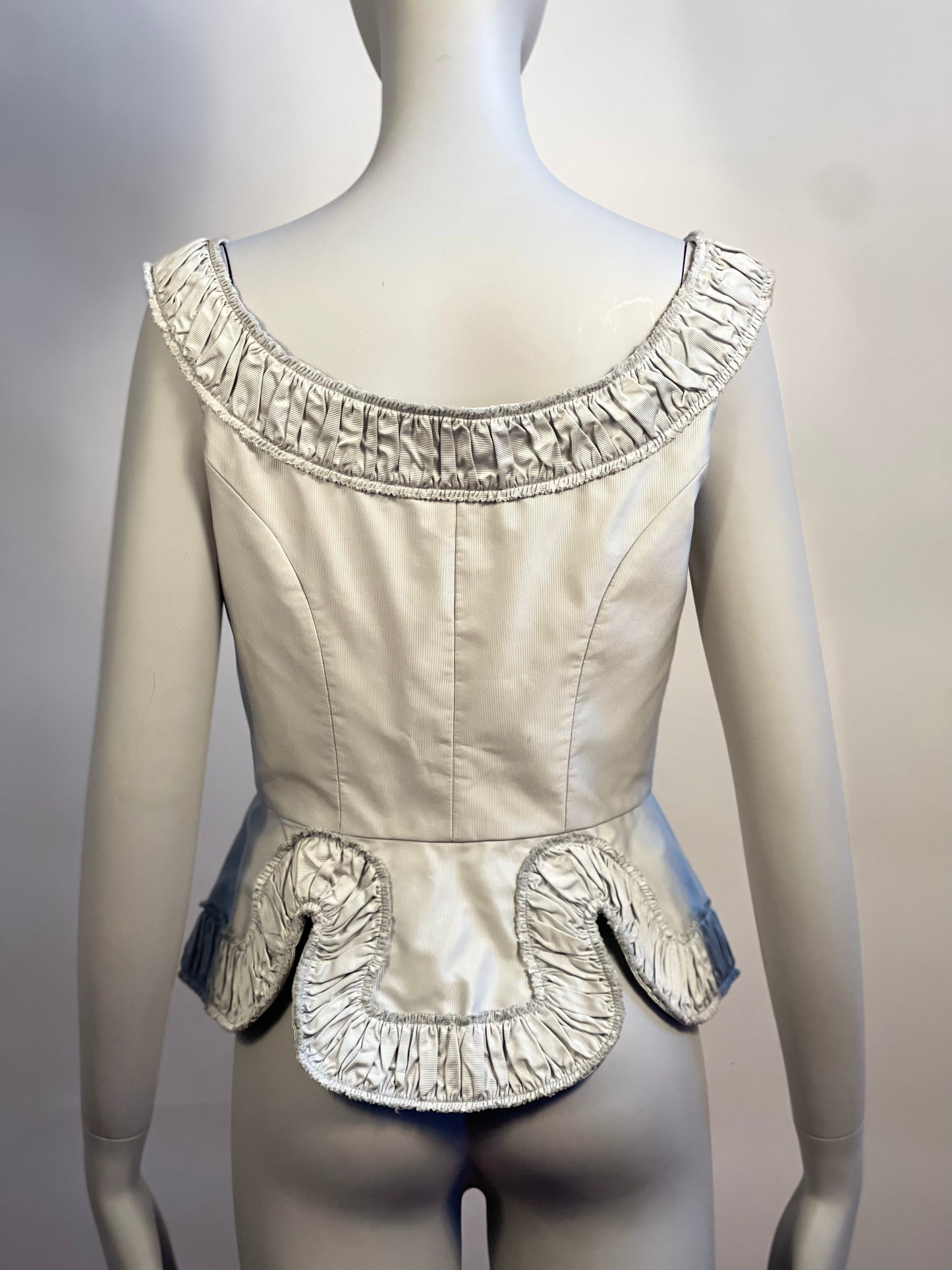 Vivienne Westwood SS15 Red Label Light Grey Corset IT 40 New