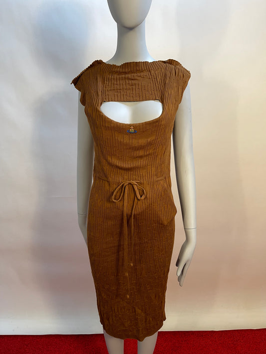 Vivienne Westwood KATE CORSET MIDI DRESS NUTELLA NWT IT 40