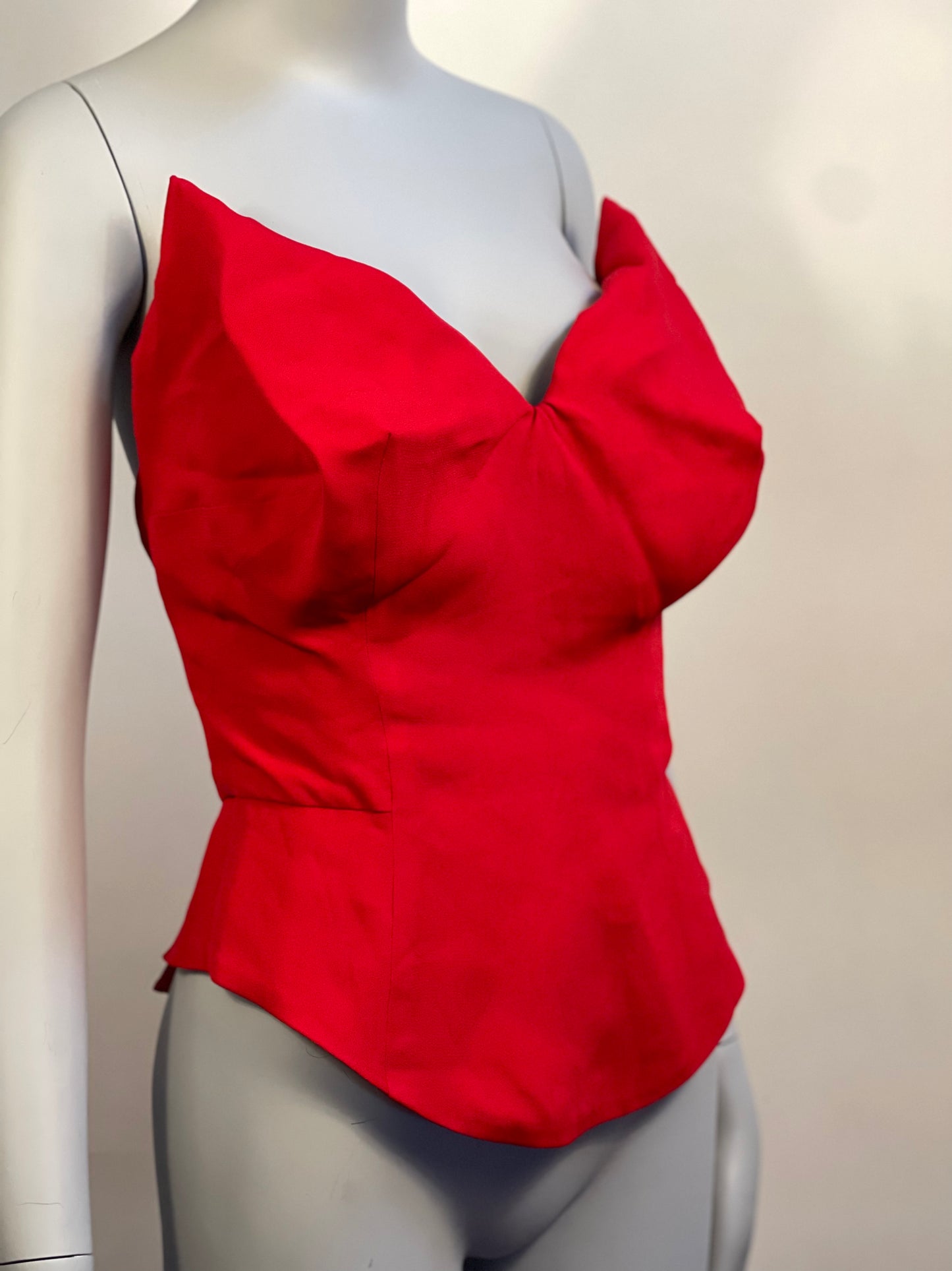 Vivienne Westwood SS18 WILMA CORSET TOP RED NWT IT 42