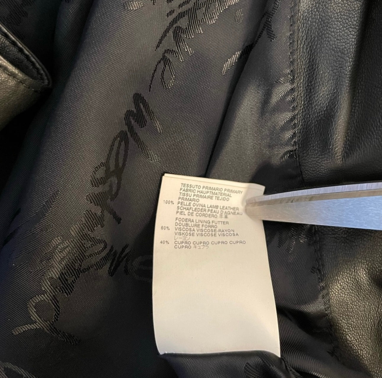 Vivienne Westwood FW13 RED LABEL BLK LEATHER JKT IT40