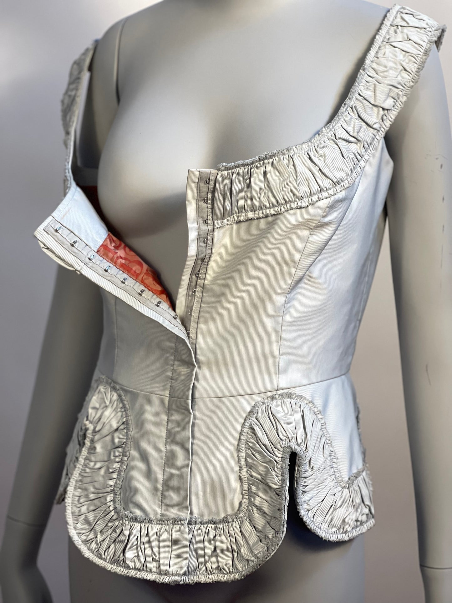 Vivienne Westwood SS15 Red Label Light Grey Corset IT 40 New