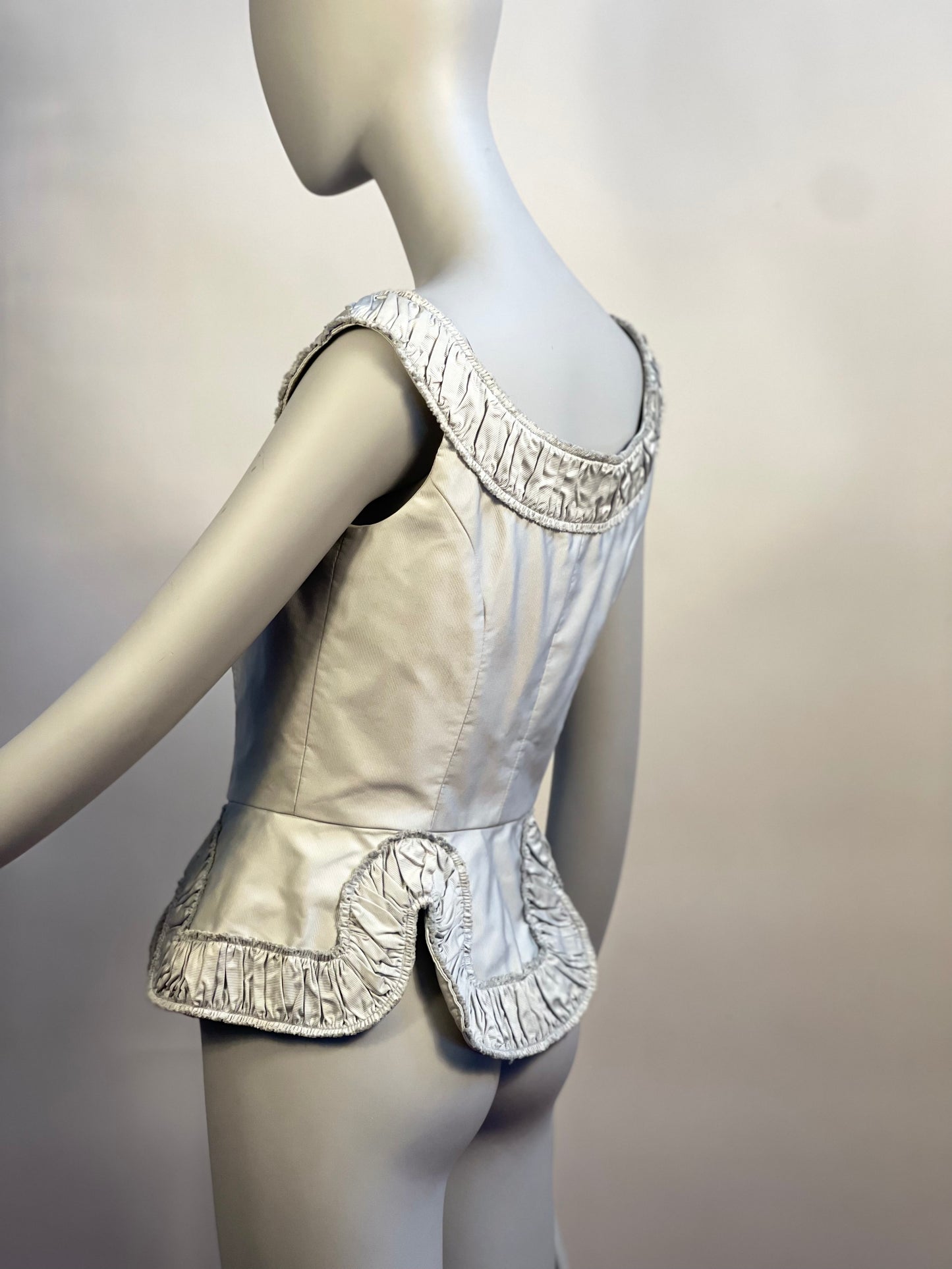 Vivienne Westwood SS15 Red Label Light Grey Corset IT 40 New