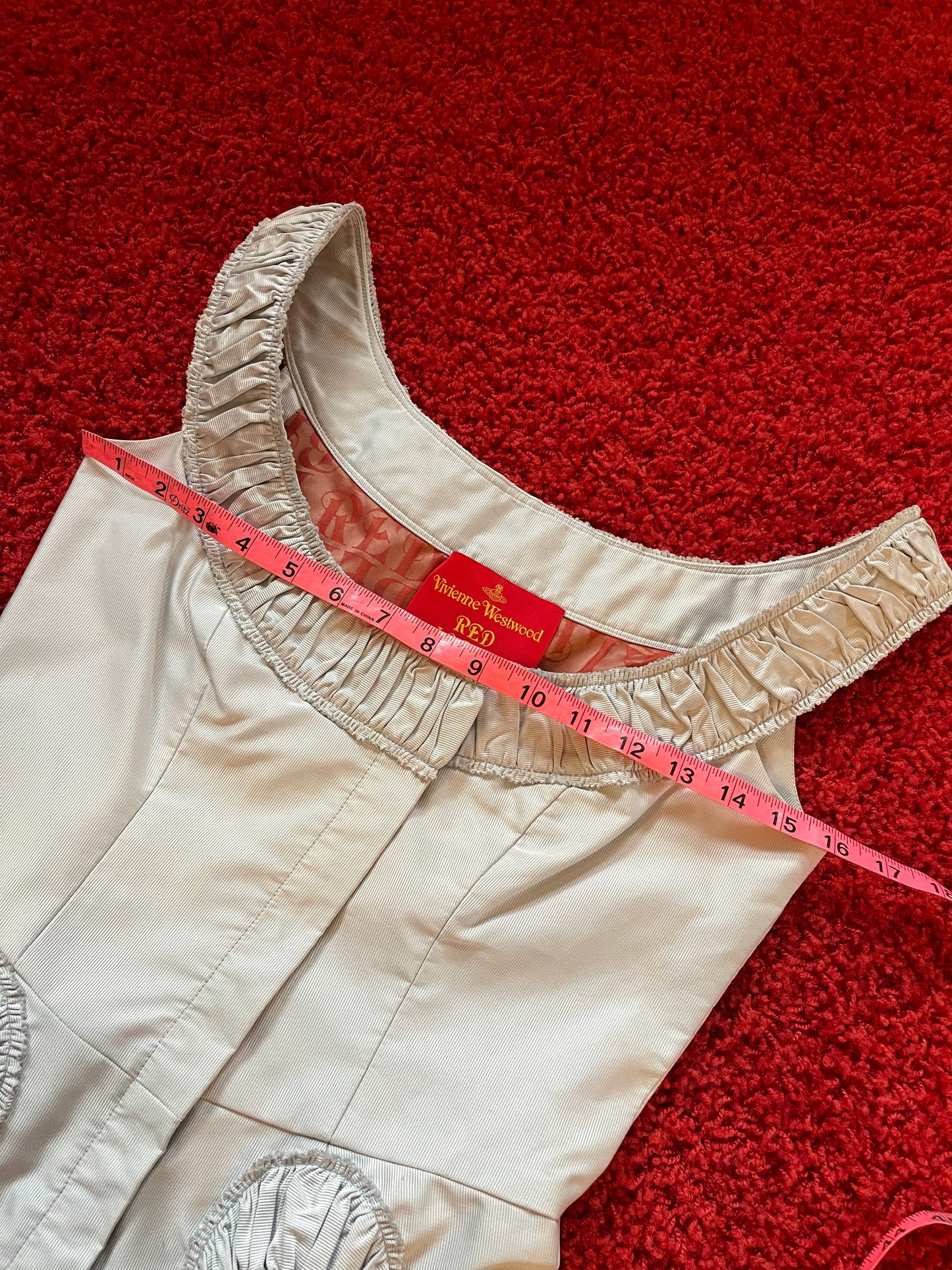 Vivienne Westwood SS15 Red Label Light Grey Corset IT 40 New