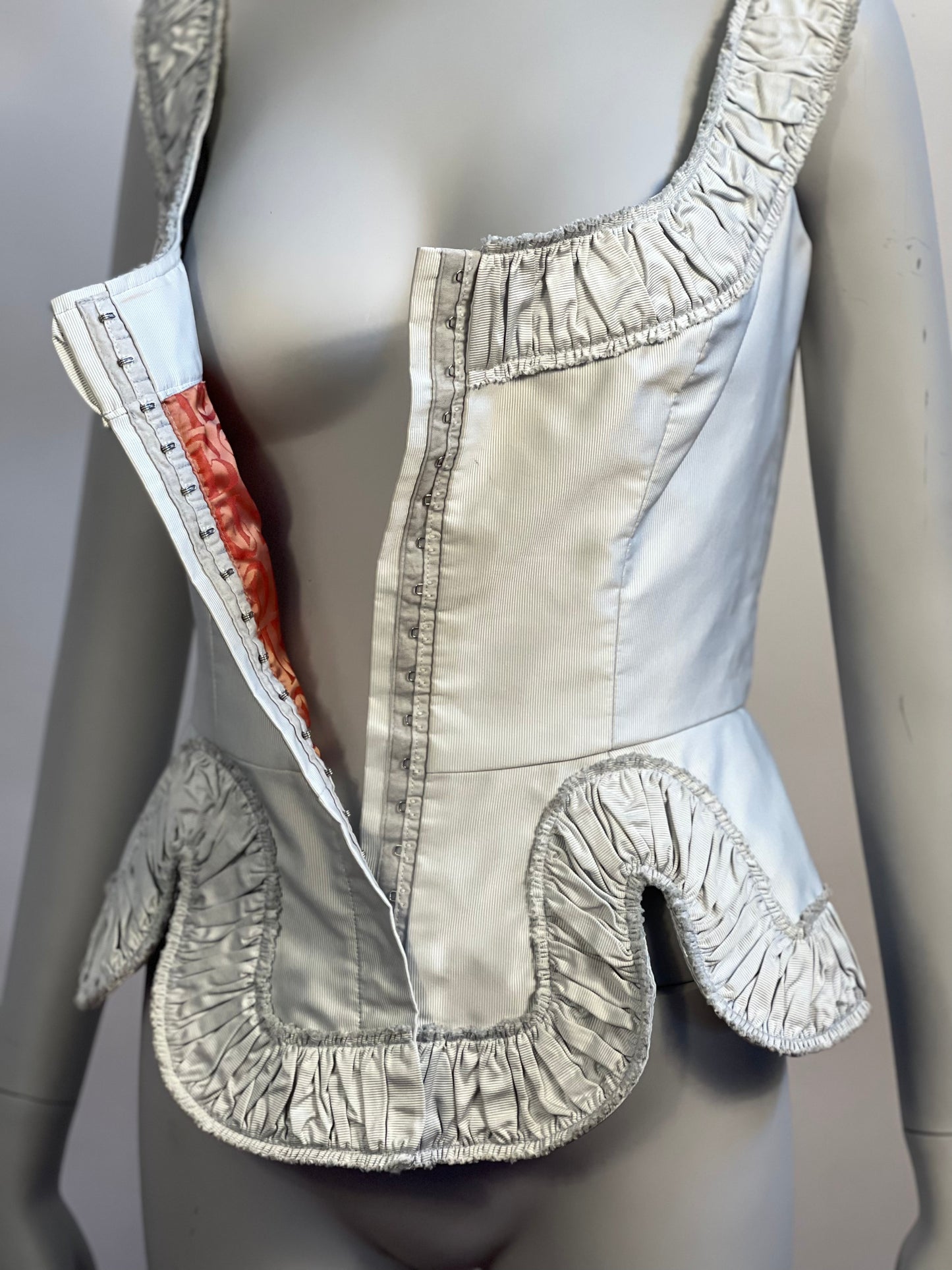 Vivienne Westwood SS15 Red Label Light Grey Corset IT 40 New