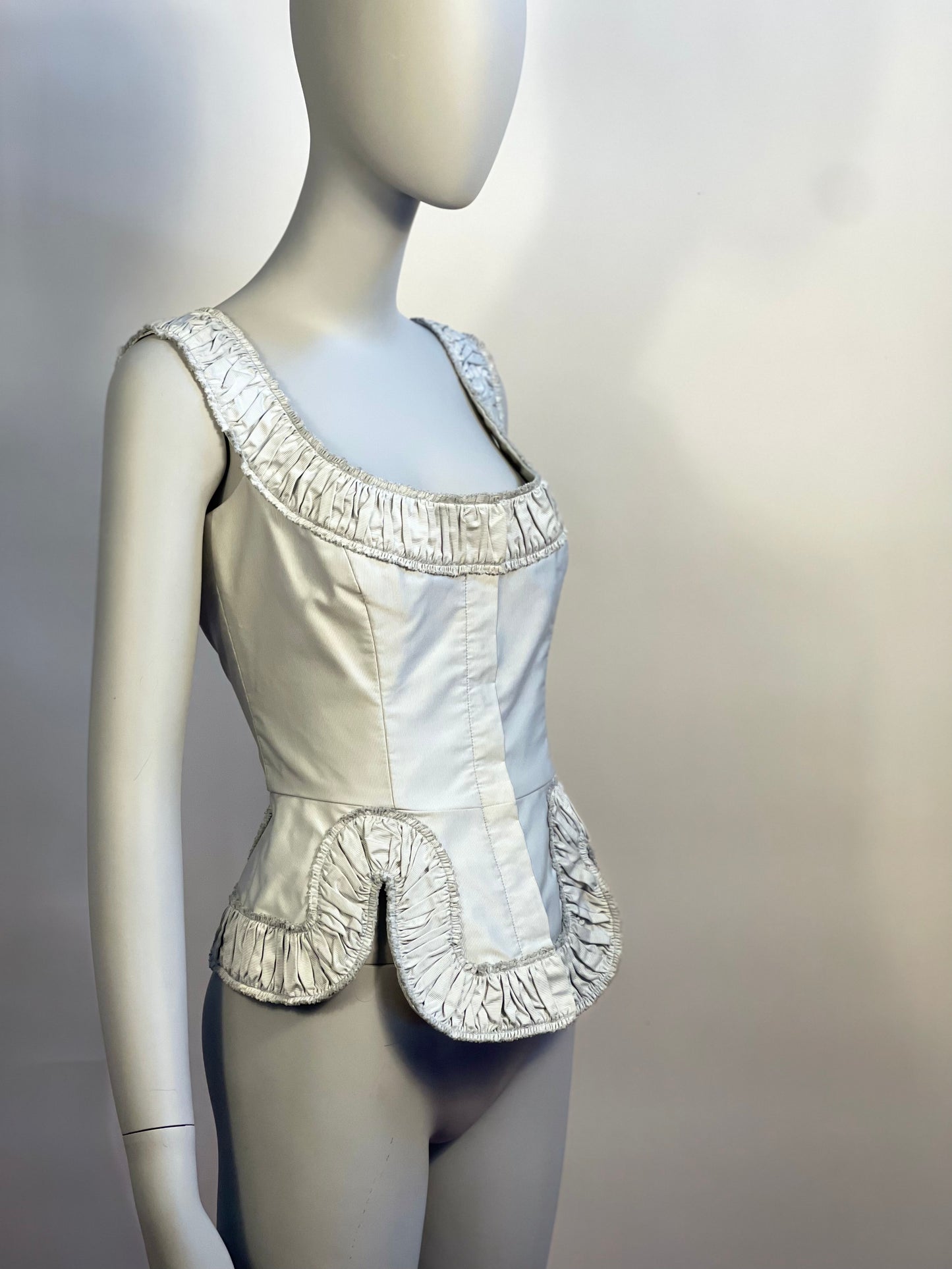 Vivienne Westwood SS15 Red Label Light Grey Corset IT 40 New