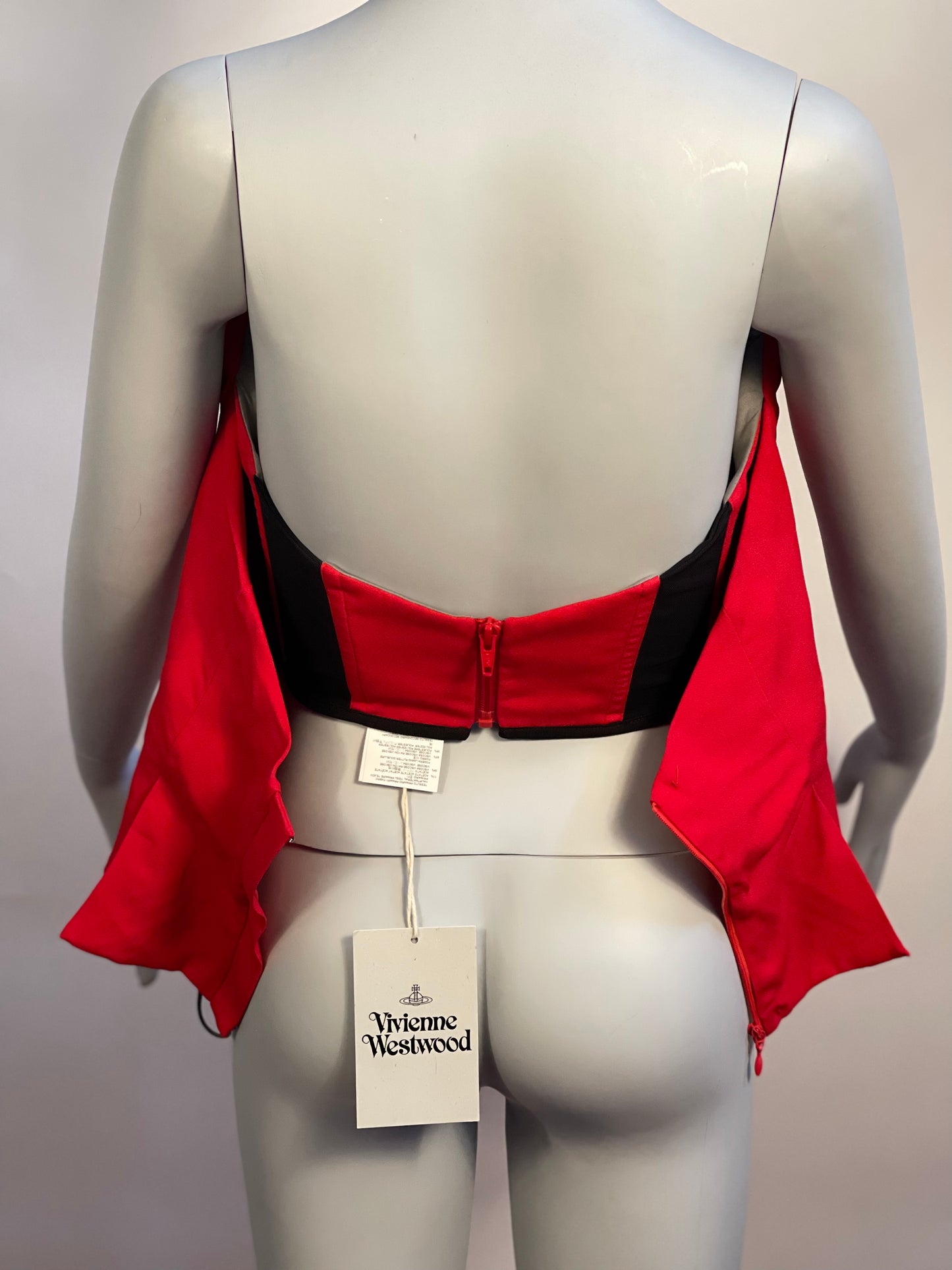 Vivienne Westwood SS18 WILMA CORSET TOP RED NWT IT 42