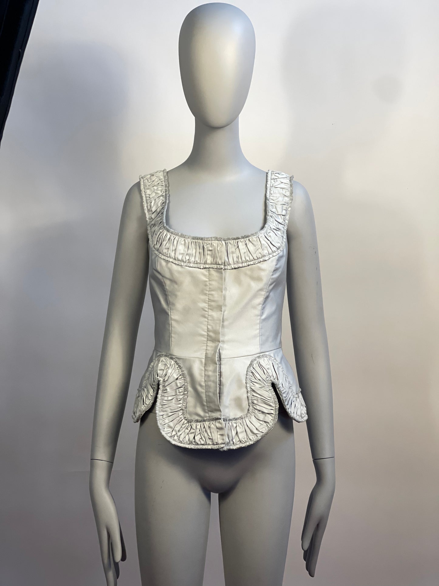Vivienne Westwood SS15 Red Label Light Grey Corset IT 40 New