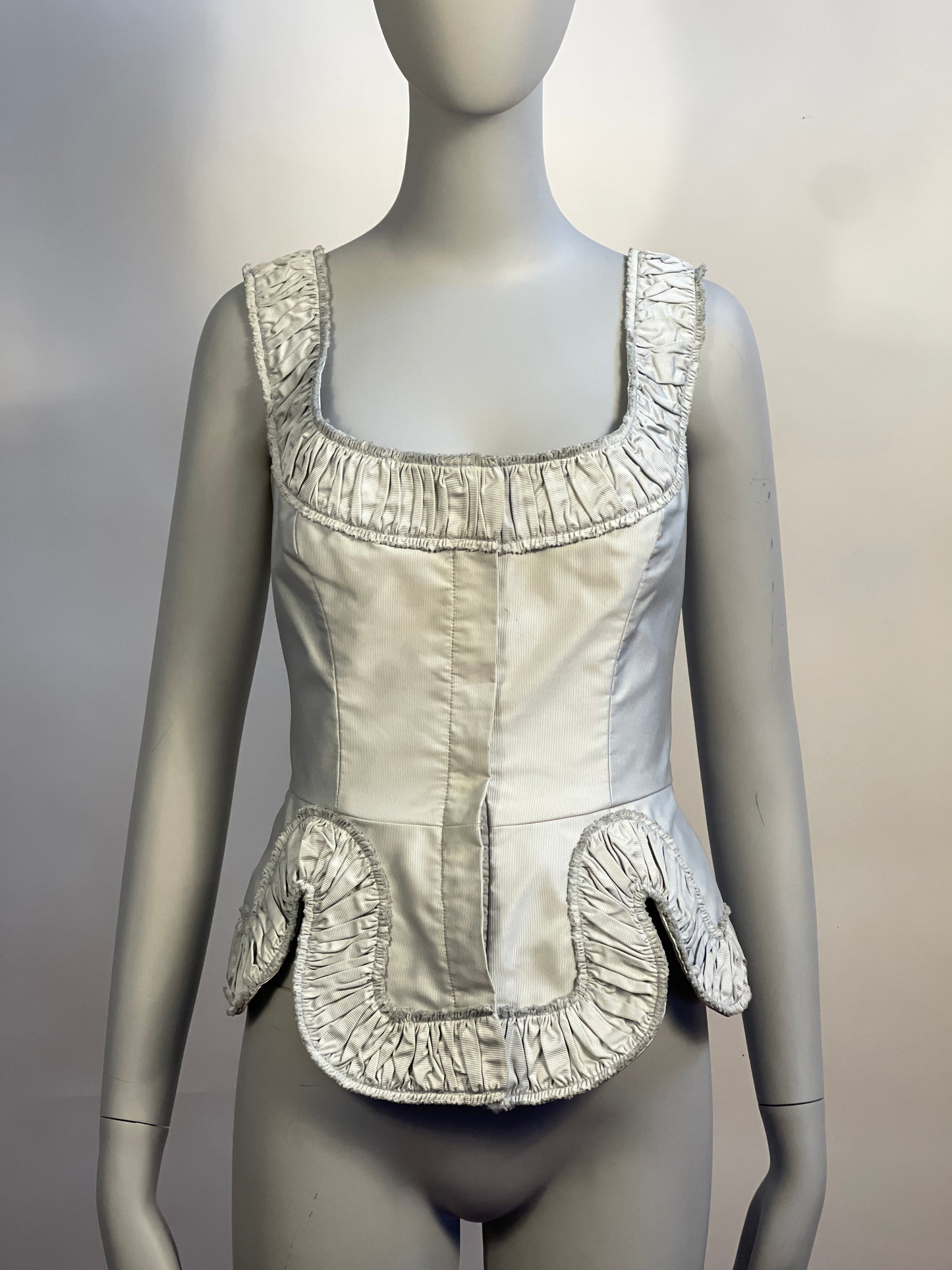 Vivienne Westwood SS15 Red Label Light Grey Corset IT 40 New