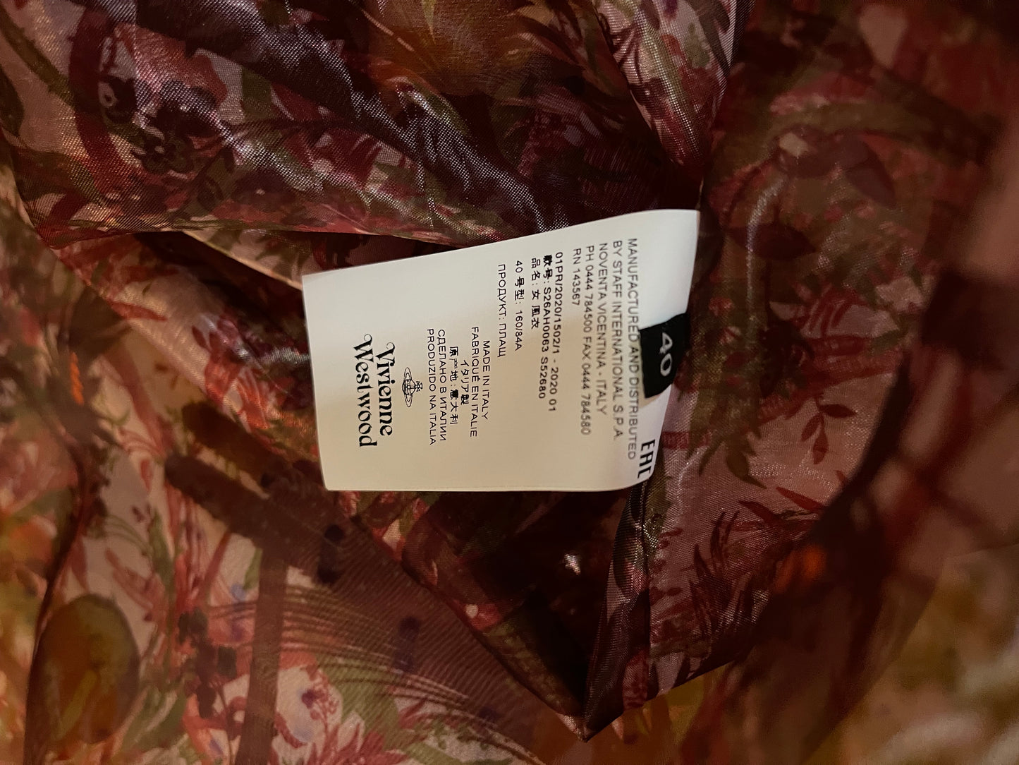 Vivienne Westwood Silk Trench Coat IT40