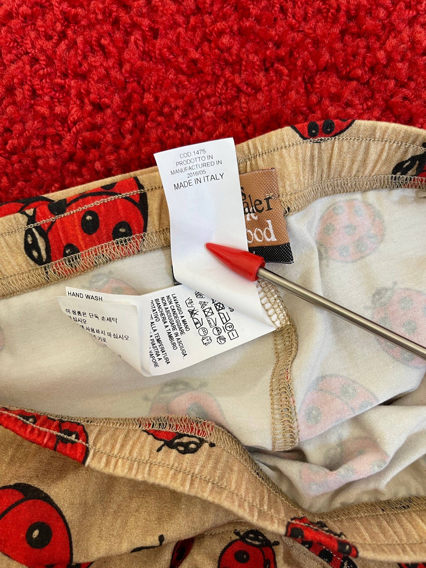 New Vivienne Westwood SS17 LADYBIRD LEGGINGS S/M