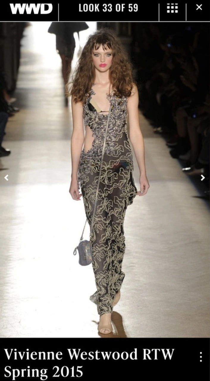 Vivienne Westwood BRAND NEW NETTY LONG DRESS SS 2015 SMALL NWT