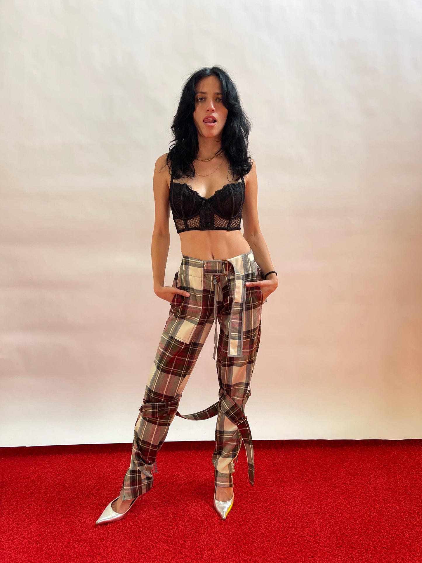 Vivienne Westwood Bundle Rare Vintage Bondage Jkt and pants Tartan NWT AW15 IT40