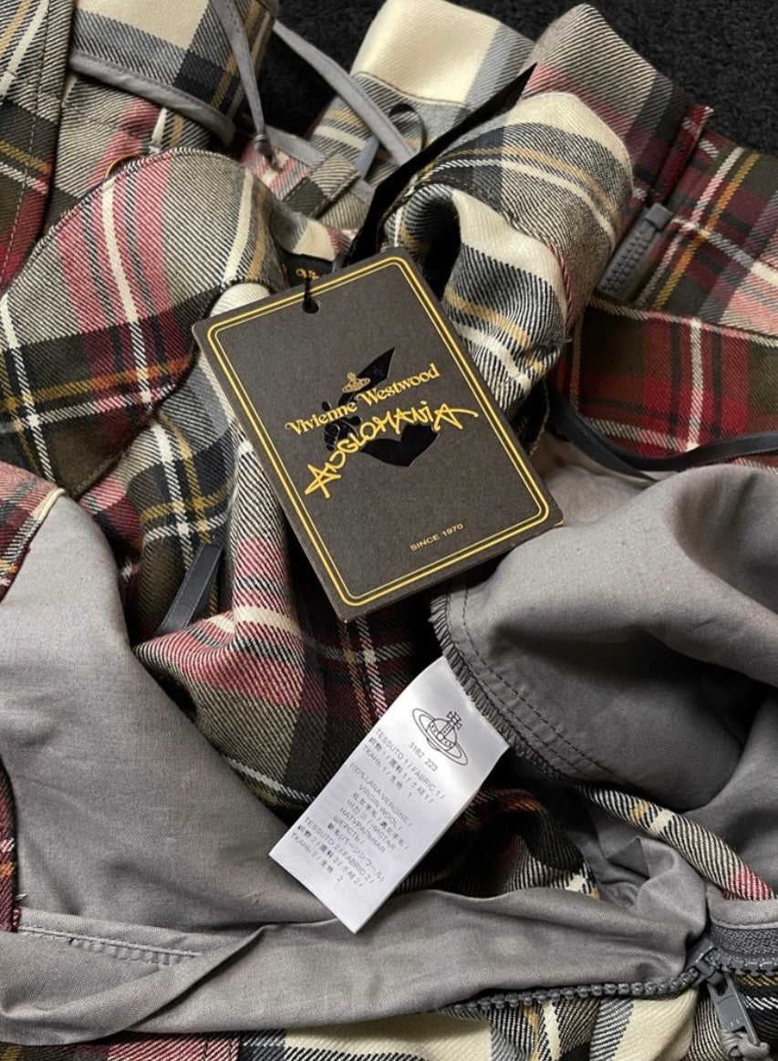 Vivienne Westwood Bundle Rare Vintage Bondage Jkt and pants Tartan NWT AW15 IT40