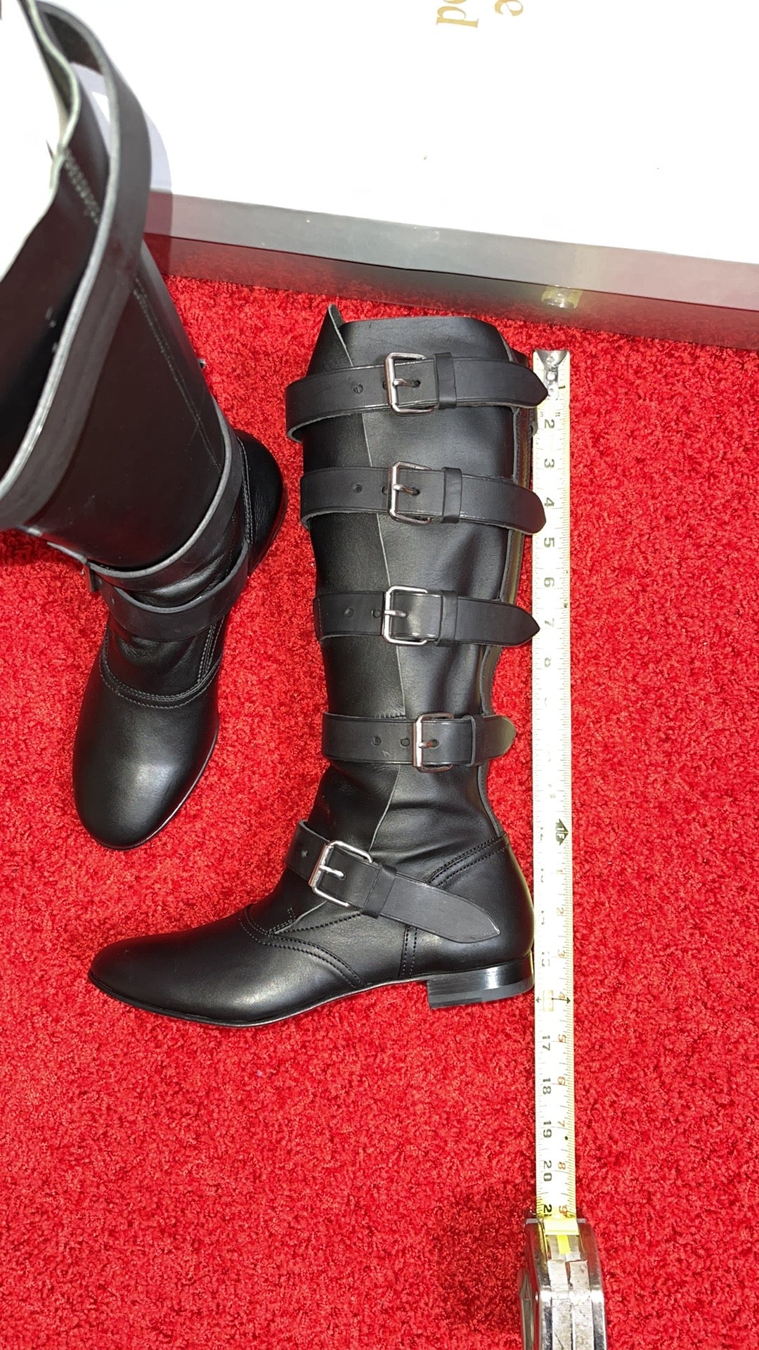 Vivienne Westwood PIRATE BOOTS BLK LEATHER IT38 NWT