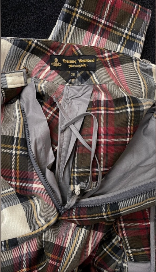 Vivienne Westwood Bundle Rare Vintage Bondage Jkt and pants Tartan NWT AW15 IT40
